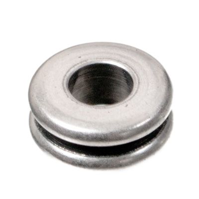 Perle métallique Spacer,env. 5 mm argentée 