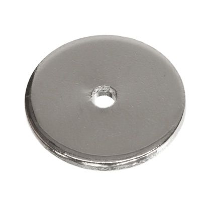 Metal bead, disc, approx. 10 mm, silver-coloured, like MP1 