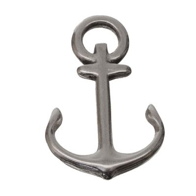 Metal pendant anchor, 22 x 14.4 mm, silver-plated 