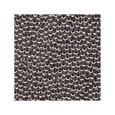6/0 Metal Seed Bead Brass-coloured, Round, 4 mm, Tube with approx. 31 grammes (approx. 390 beads) 