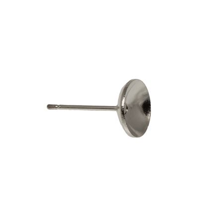 Ear studs with shell for Preciosa Elements Rivoli SS39, silver-coloured 