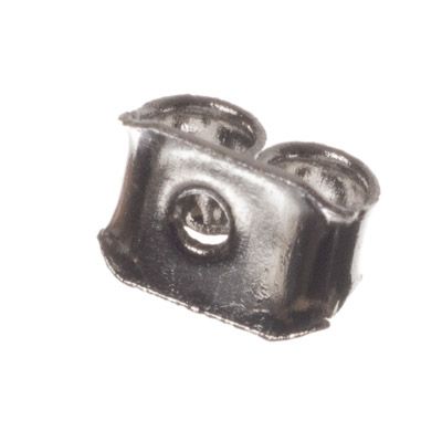 Ear stud stopper, 5 x 4 mm, silver-coloured 
