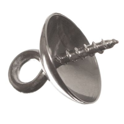 Pin eyelet with screw thread pointed, total length 10 mm, thread diameter 1.2 mm (length 5.0 mm), stainless steel 