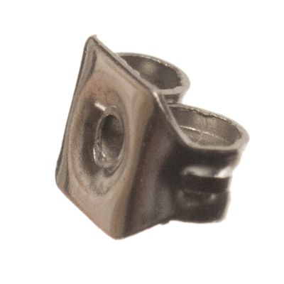 Boucle d'oreille en acier inoxydable, 5 x 4 mm, argenté 