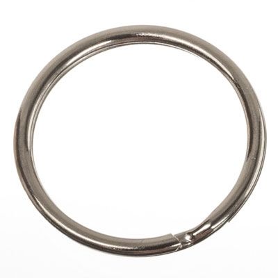 Key ring, diameter 20 mm, silver-coloured 