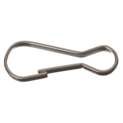 Key carabiner, 20 x 8 mm, silver-coloured 