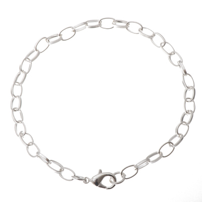 Prefabricated bracelet Link bracelet, silver-coloured 