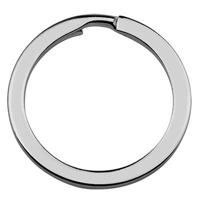 Key ring, silver-coloured, diameter 28 mm 