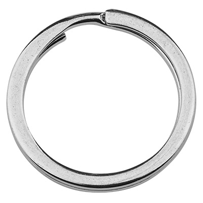 Key ring, old silver, diameter 28 mm 