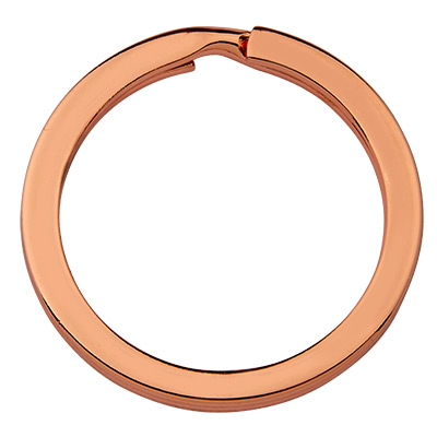 Key ring, rose gold-coloured, diameter 28 mm 