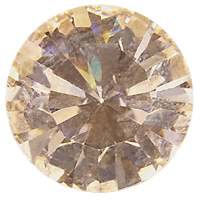 Preciosa Kristallstein Chaton Maxima SS29 (ca. 6 mm), Farbe: gold quartz, Unterseite Folie (Dura Foiling) 