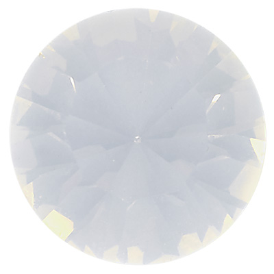 Pierre de cristal Preciosa Chaton Maxima SS29 (env. 6 mm), couleur : white opal, face inférieure film (Dura Foiling) 