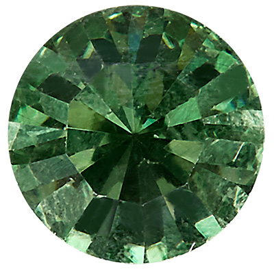 Preciosa crystal stone Chaton Maxima SS29 (approx. 6 mm), colour: erinite, underside foil (Dura Foiling) 