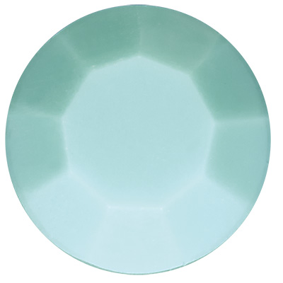 Preciosa crystal stone Chaton Maxima SS29 (approx. 6 mm), colour: turquoise, bottom side without foil 