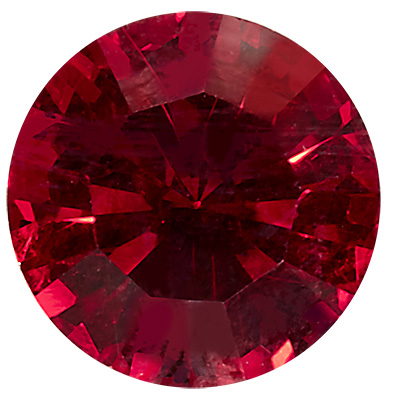 Preciosa kristalsteen Chaton Maxima SS29 (ca. 6 mm), kleur: siam, onderzijde folie (Dura Foiling) 