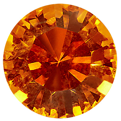 Preciosa kristalsteen Chaton Maxima SS29 (ca. 6 mm), kleur: zon, onderzijde folie (Dura Foiling) 