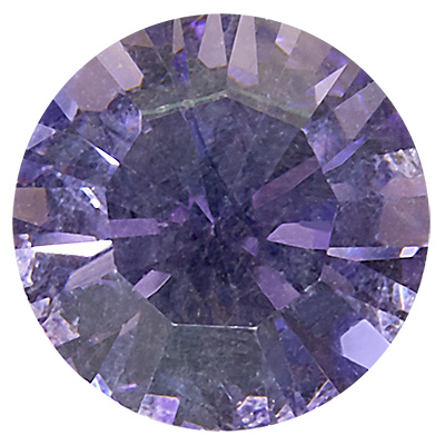 Pierre de cristal Preciosa Chaton SS39 (env. 8 mm), couleur : tanzanite, face inférieure film (Dura Foiling) 
