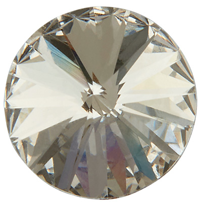 Preciosa kristalsteen Rivoli Maxima 12 mm, kleur, kristal, onderzijde met folie Dura Foiling) 