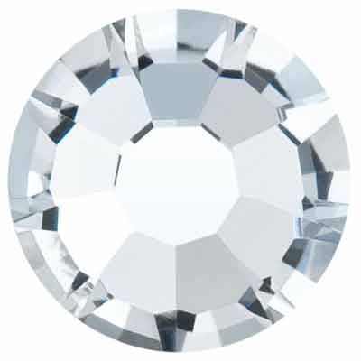 Preciosa Kristallstein Flat Back, Schliff: Rose Maxima, Größe: SS16 (ca. 4 mm), Farbe: crystal, Unterseite Folie 