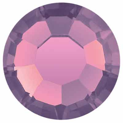 Preciosa kristalsteen Flat Back, slijpsel: Rose Maxima, grootte: SS16 (ong. 4 mm), kleur: amethyst opaal, onderzijde folie 