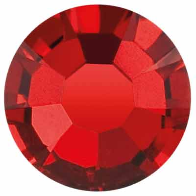 Pierre de cristal Preciosa Flat Back, taille : Rose Maxima, taille : SS16 (env. 4 mm), couleur : siamois, face inférieure filmée 