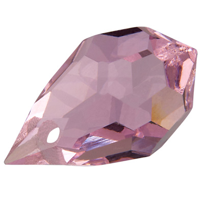 Preciosa Drop Pendant 681, 6 x 10 mm, colour: pink sapphire 
