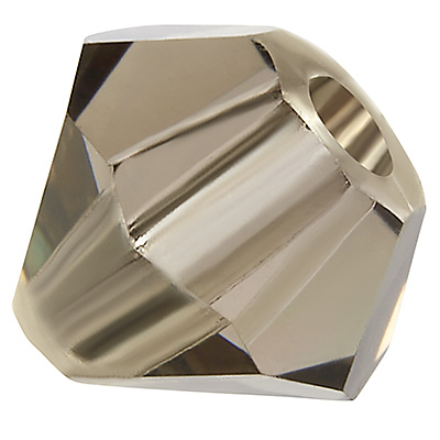 Preciosa Perle, Form: Bicone (Rondelle Bead), Größe 3 mm, Farbe: black diamond 