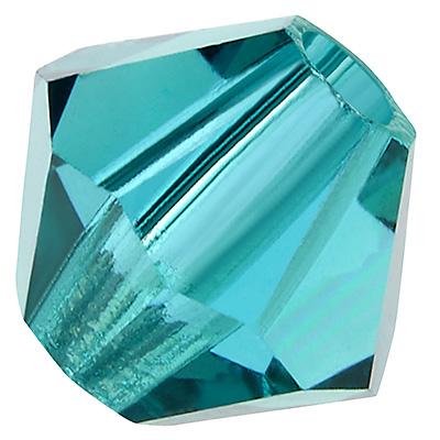Preciosa Perle, Form: Bicone (Rondelle Bead), Größe 4 mm, Farbe: blue zircon 