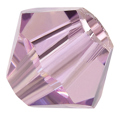 Preciosa bead, shape: Bicone (Rondelle Bead), size 4 mm, colour: pink sapphire AB 