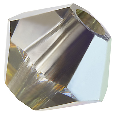 Preciosa Perle, Form: Bicone (Rondelle Bead), Größe 4 mm, Farbe: crystal 2sd marea 