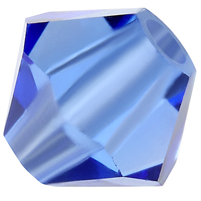 Preciosa Perle, Form: Bicone (Rondelle Bead), Größe 6 mm, Farbe: sapphire 