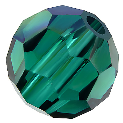 Preciosa Perle Kugel, Round Bead, Form: Rund, 4 mm, Farbe:, emerald AB 