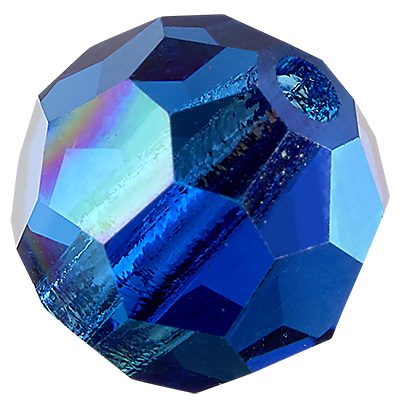 Preciosa Perle Kugel, Round Bead, Form: Rund, 4 mm, Farbe:, capri blue AB 