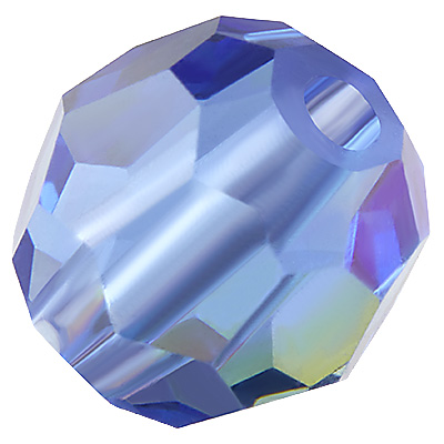 Preciosa Perle Kugel, Round Bead, Form: Rund, 6 mm, Farbe:, sapphire AB 