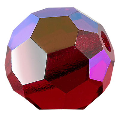 Preciosa parel bal, Ronde kraal, Vorm: Rond, 6 mm, Kleur: fuchsia AB 