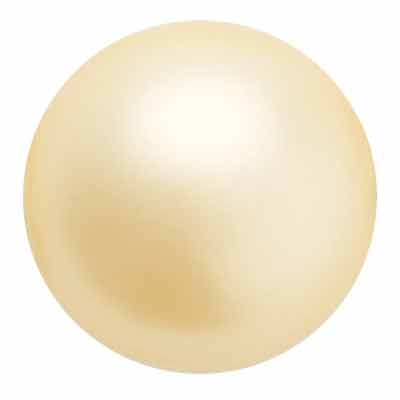 Preciosa perle boule, Nacre Pearl, forme : Rond, 4 mm, Couleur : vanille 
