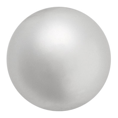 Preciosa pearl ball, Nacre Pearl, shape: Round, 4 mm, colour: light grey 