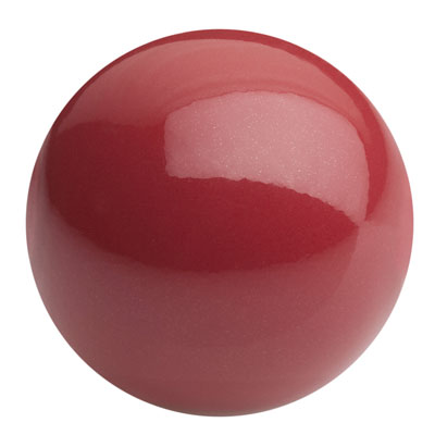 Preciosa pearl ball, Nacre Pearl, shape: Round, 4 mm, Colour: crystal cranberry 