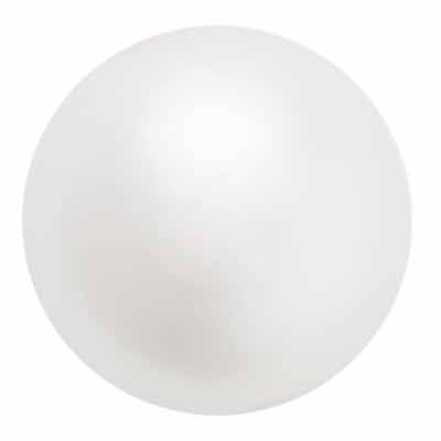 Preciosa Cabochon Nacre rond, diamètre 8 mm, couleur : white 