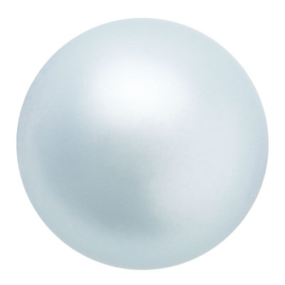 Preciosa Ronde parelmoer Cabochon, diameter 8 mm, kleur: lichtblauw 