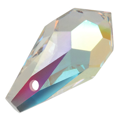 Preciosa Pendentif Goutte, Drop Pendant 984, 6,5 x 13 mm, couleur : crystal AB 