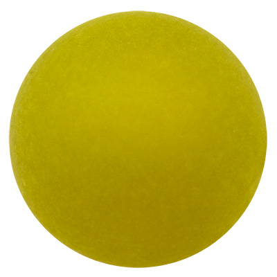 Polaris bead, round, approx. 14 mm, olive green. 