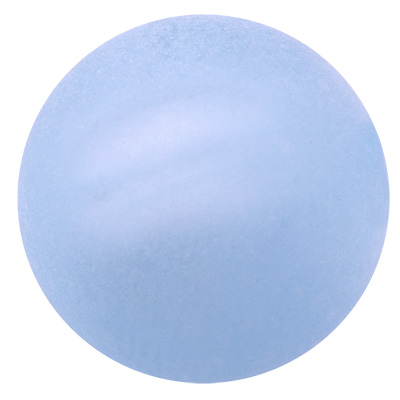 Polaris kraal, rond, ca. 14 mm, hemelsblauw. 