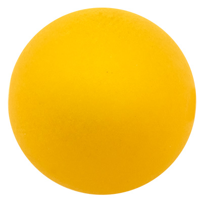 Polaris bead, round, approx. 14 mm, sunshine yellow 