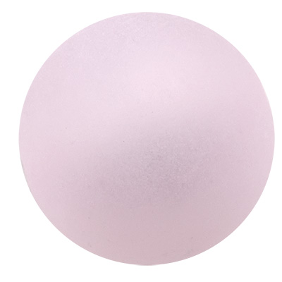 Polaris bead, round, approx. 14 mm, pastel pink 