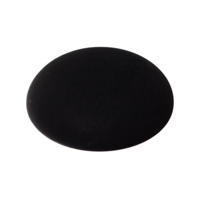 Cabochon, round, 16 mm, black 