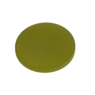 Polaris cabochon, round, 12 mm, olive green 