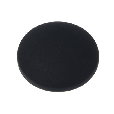 Polaris cabochon, rond, 12 mm, zwart 