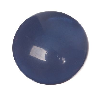 Polaris Mosso Cabochon, rund, 12 mm, dunkelblau 