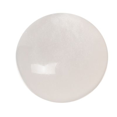 Polaris Mosso Cabochon, round, 12 mm, white 